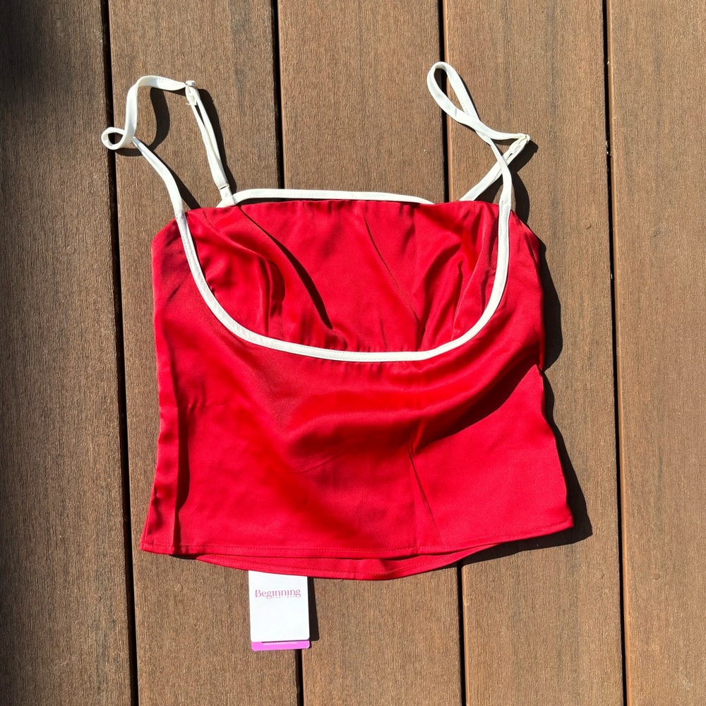 Beginning Boutique Red Crop Top